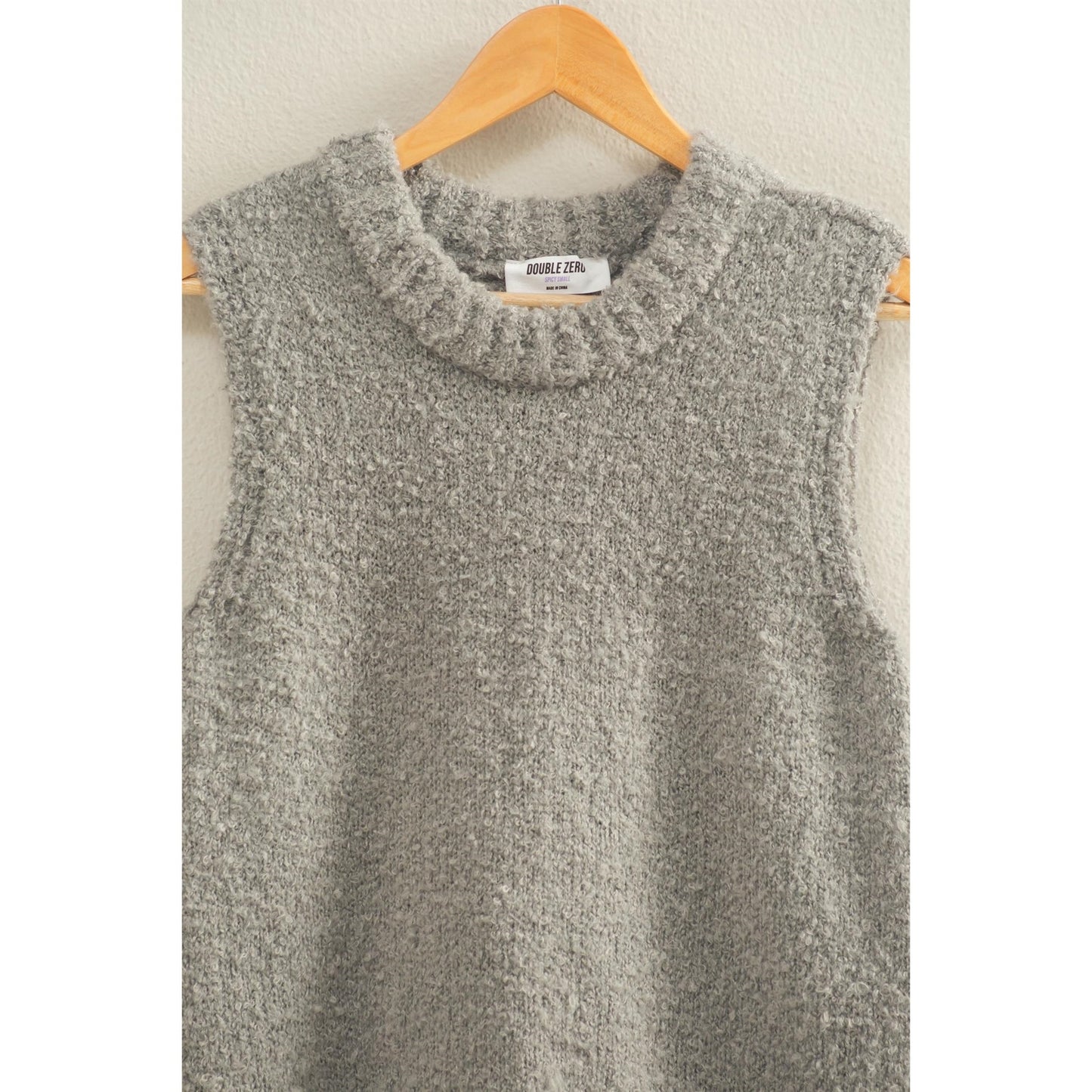 Gray Sleeveless Sweater Vest