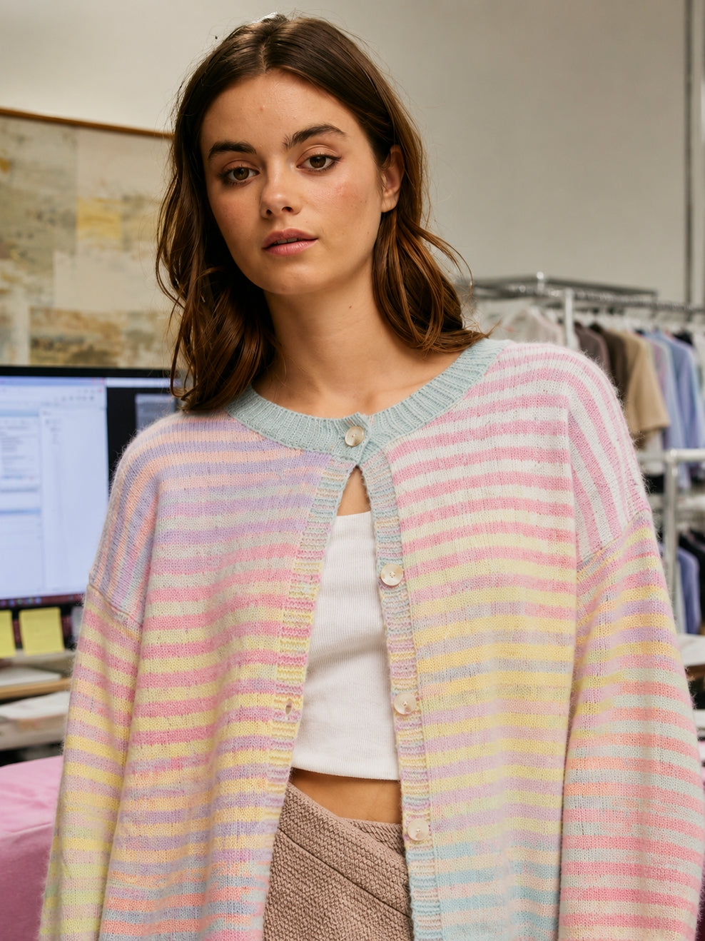 Pastel Multi Color Cardigan