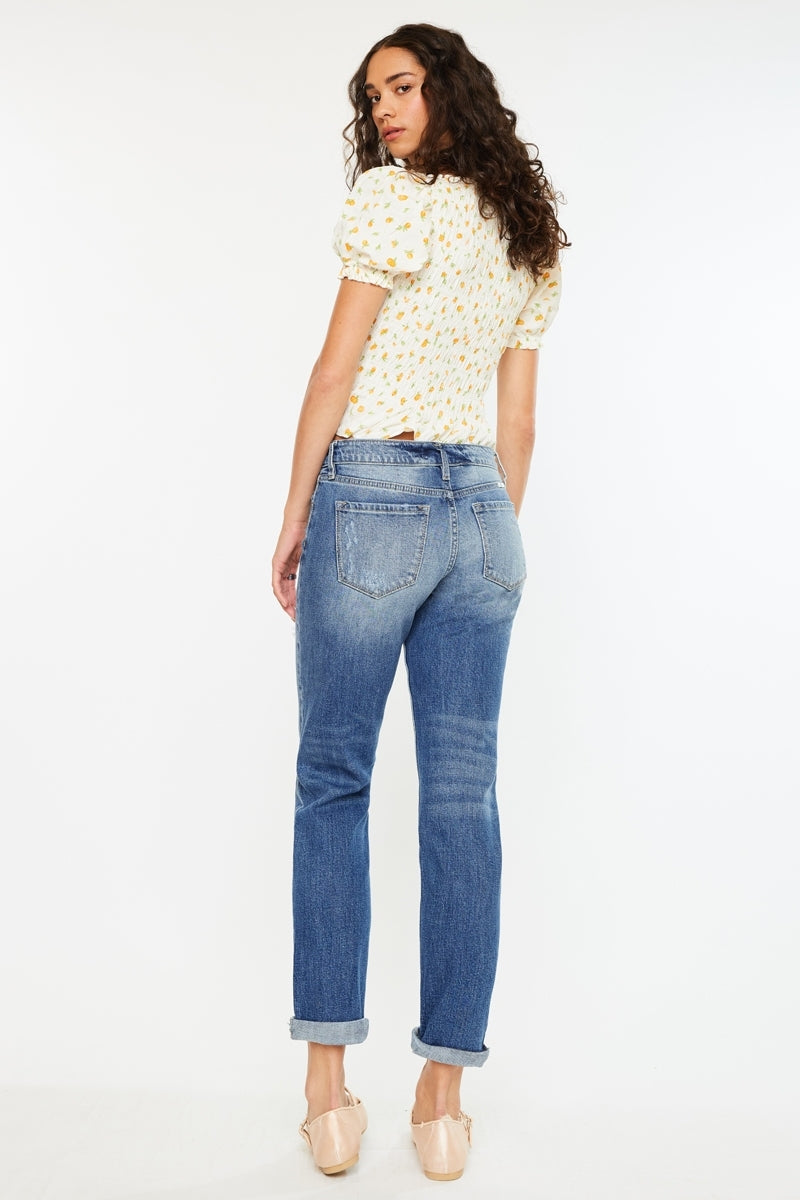 Low Rise Slim Boyfriend Jeans
