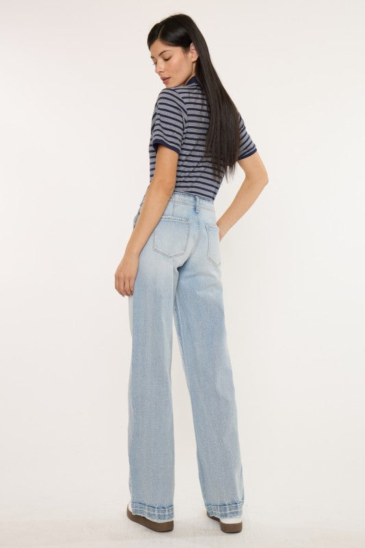 Mid Rise Wide Leg Trouser Jeans