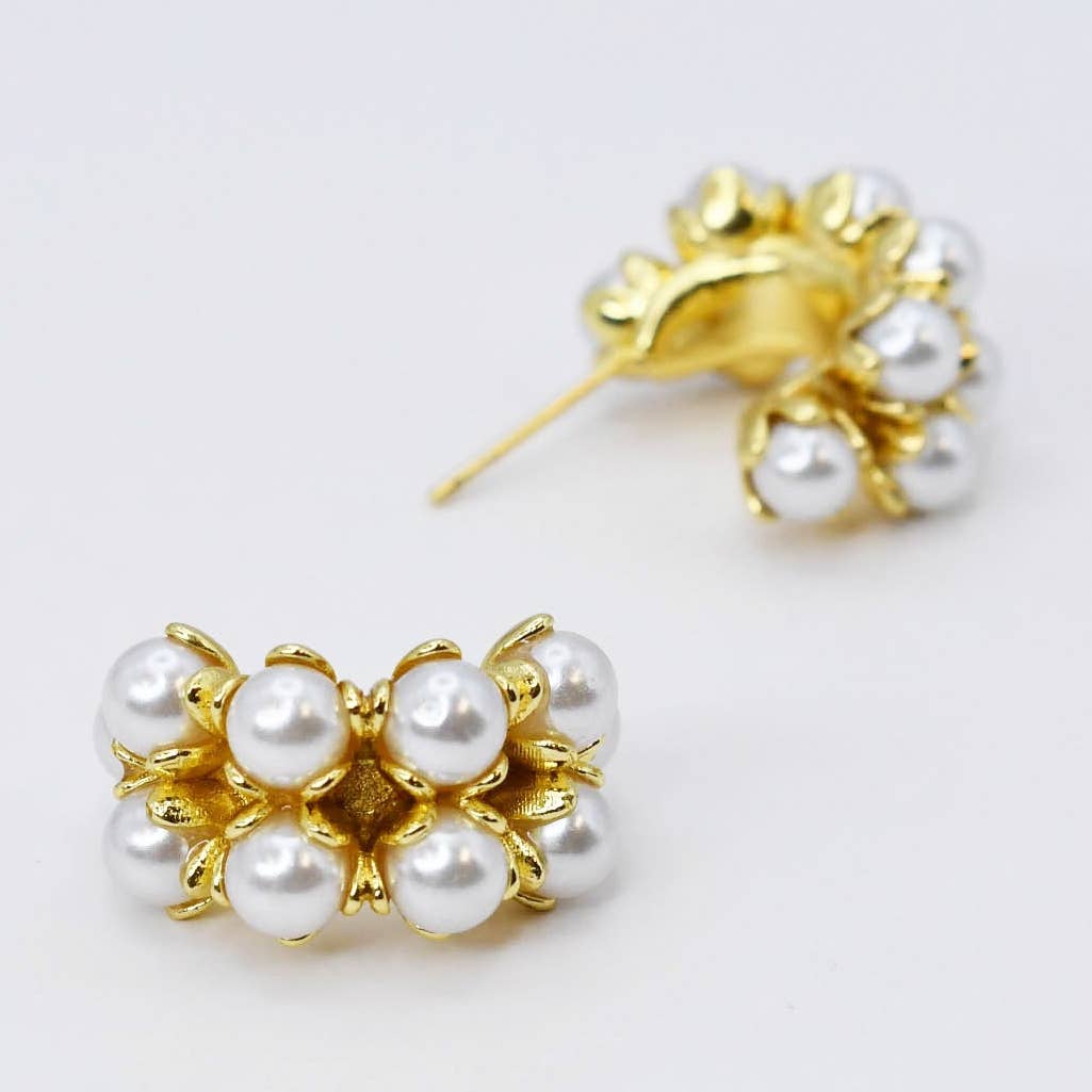 Pearls and Gold Hoop
