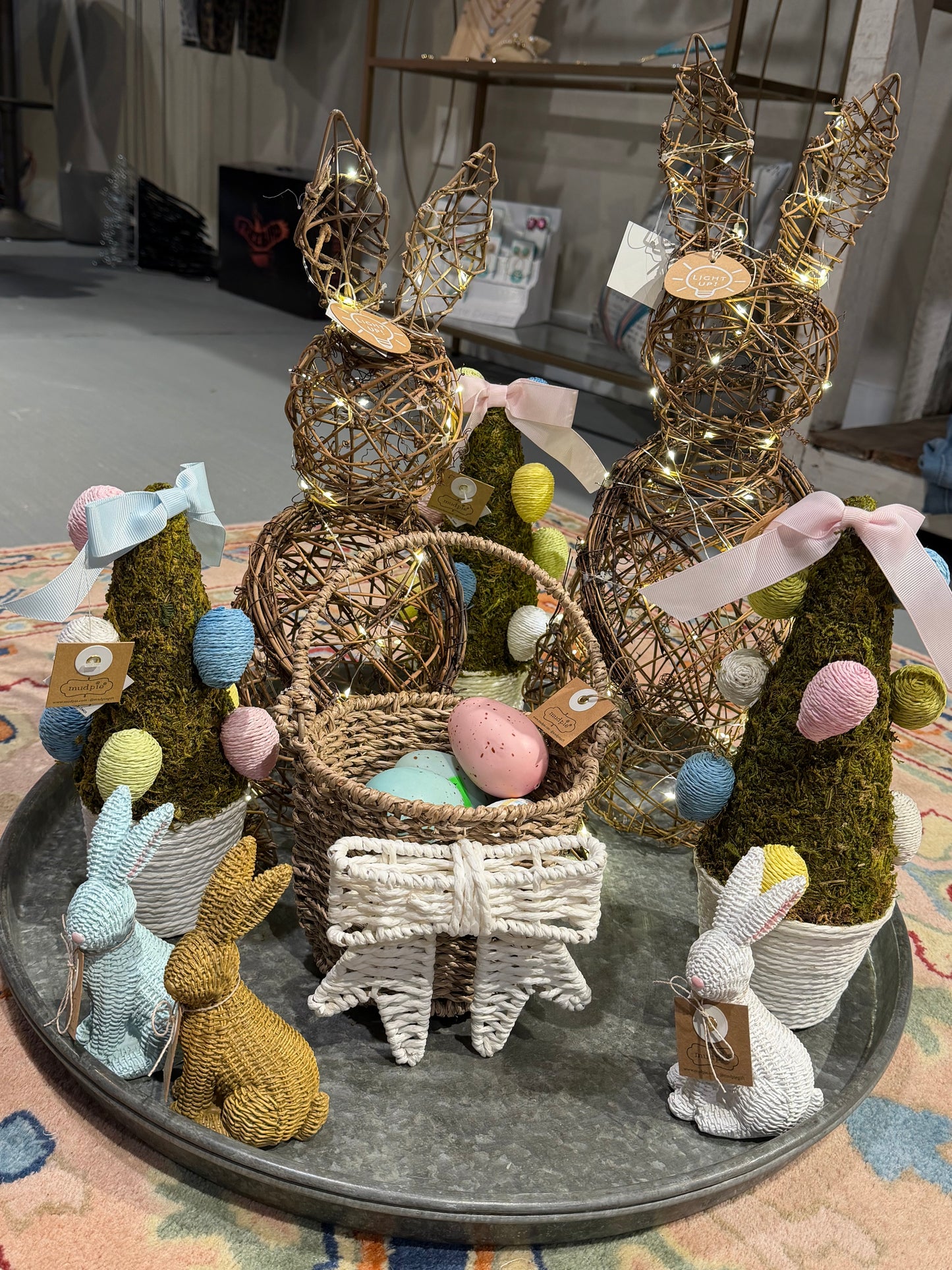 Woven LED Bunny sitters small