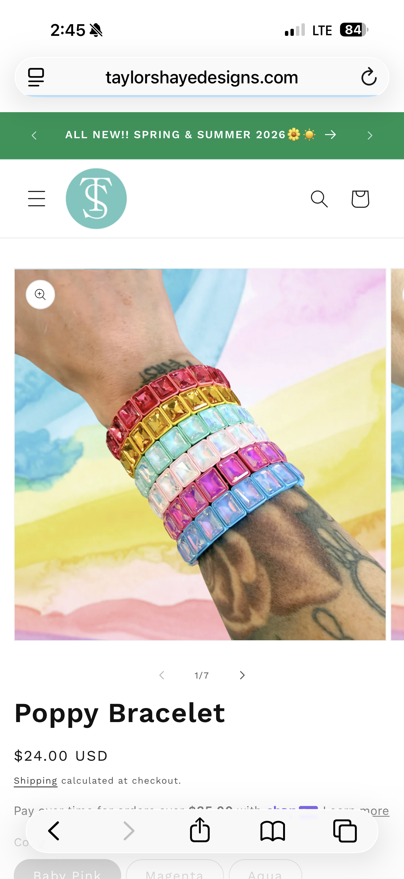 Bowie Bracelet Hot Pink