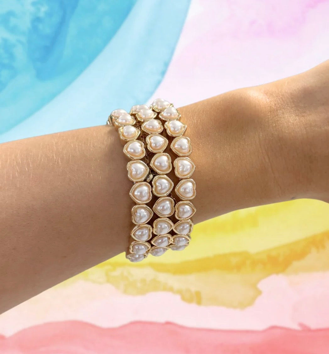 Rae Pearl Heart Bracelet