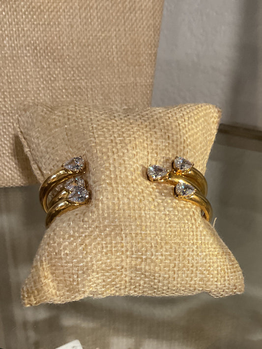 Gold Cuff with Gemstones