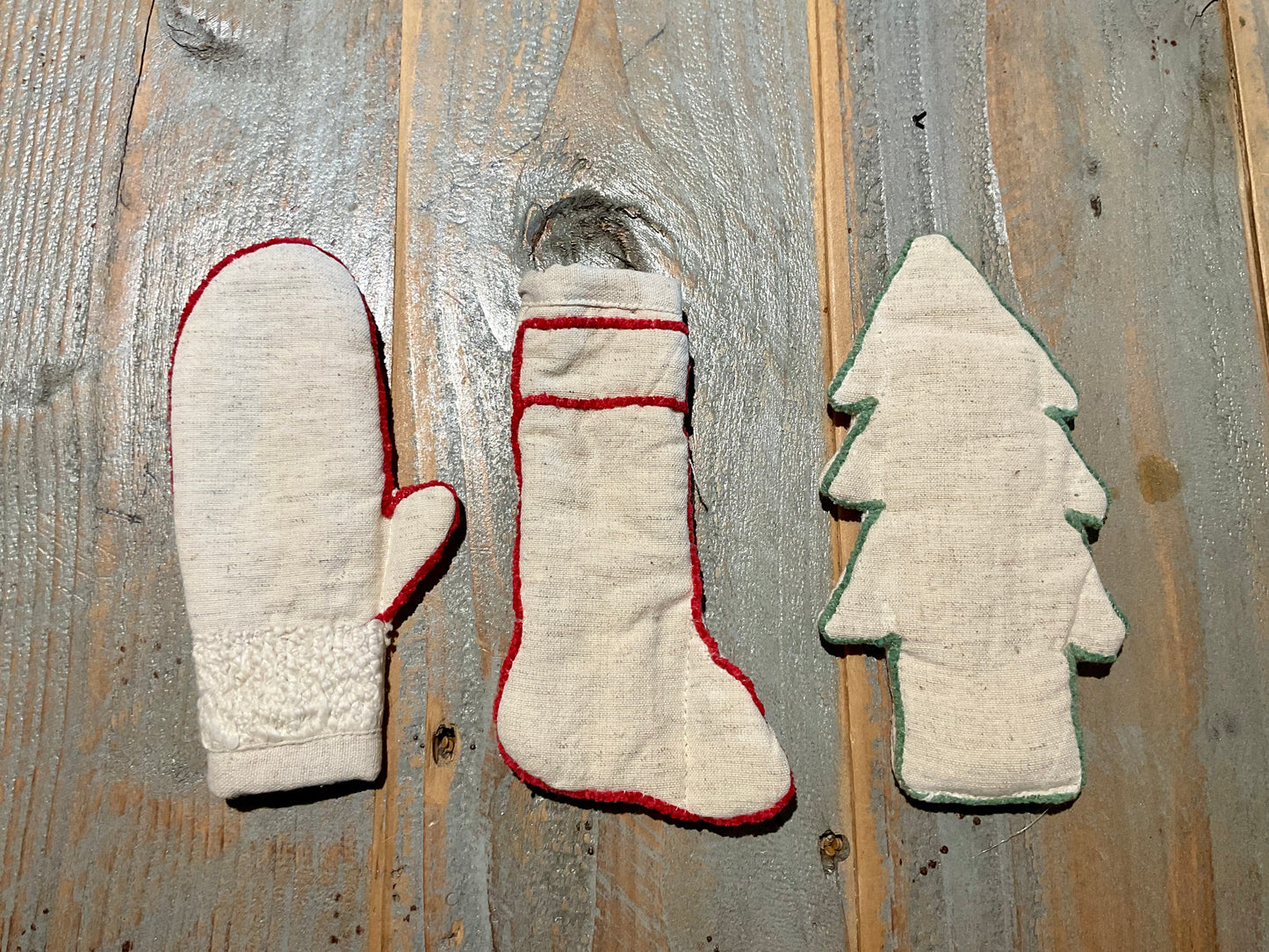 Woven Cotton & Linen Pot-Handle Holder with Embroidery