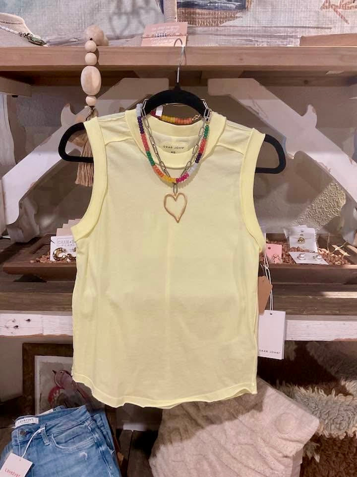 Dear John Zo Tank Top in Purple Haze and Wax Yellow