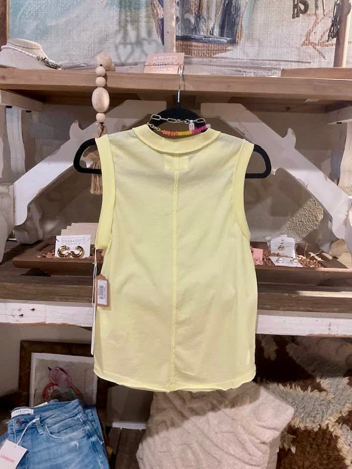 Dear John Zo Tank Top in Purple Haze and Wax Yellow