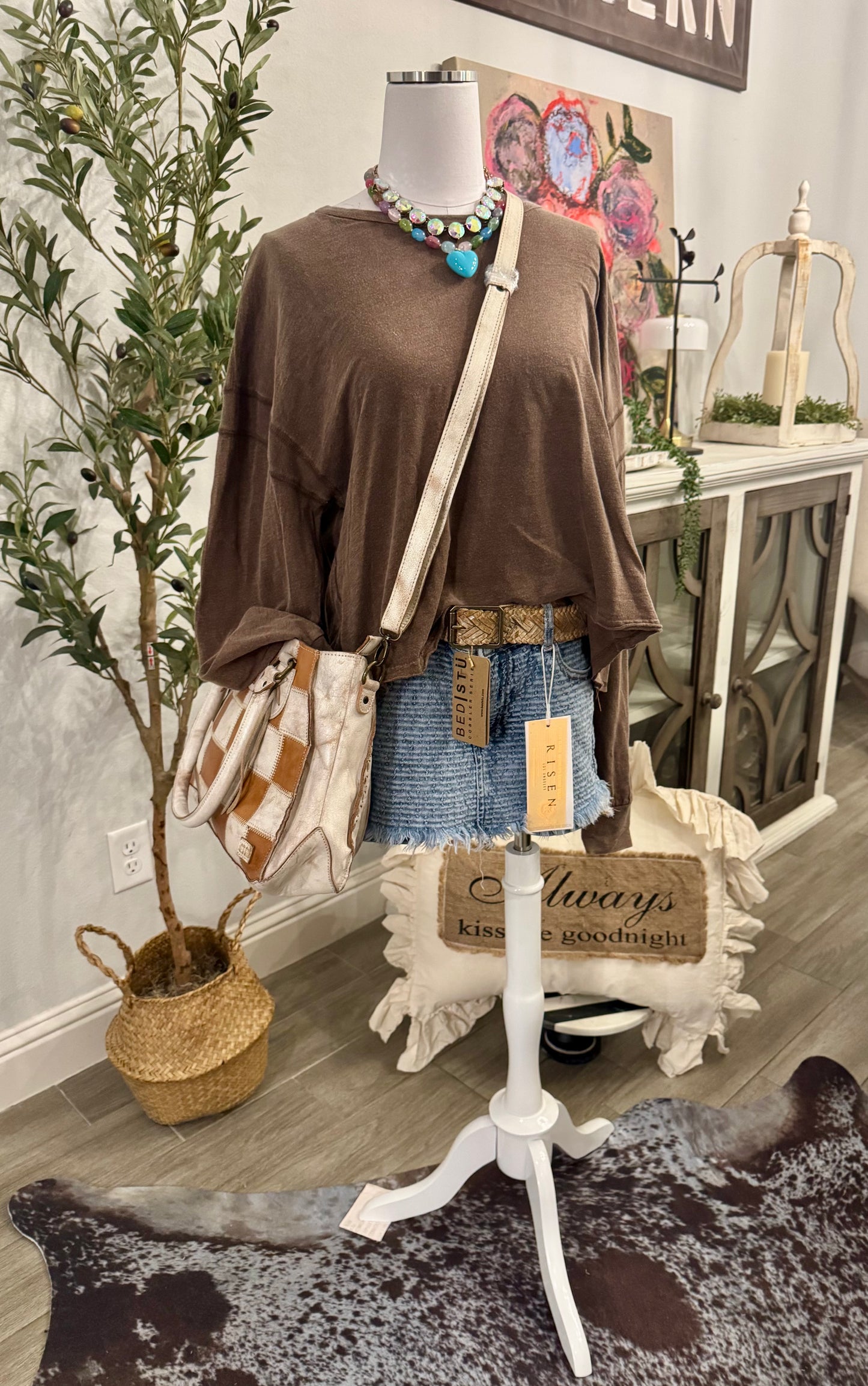 Cross Detail Open Back Long Sleeve TopDZ26C731