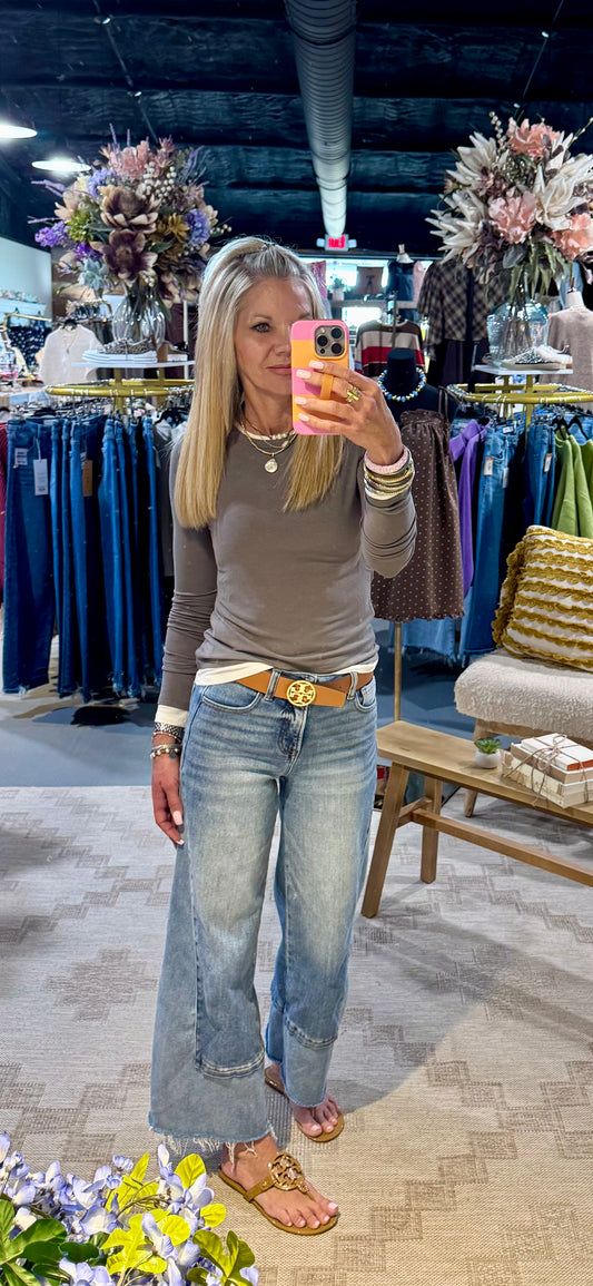 Layered Effect Long Sleeve Top
