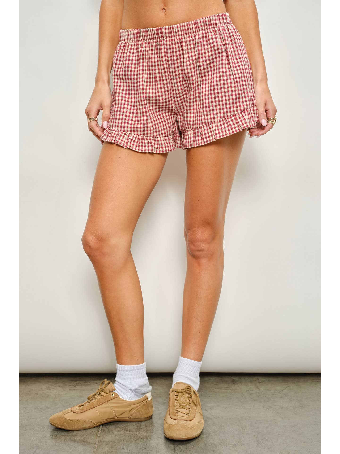 Frill Gingham Shorts