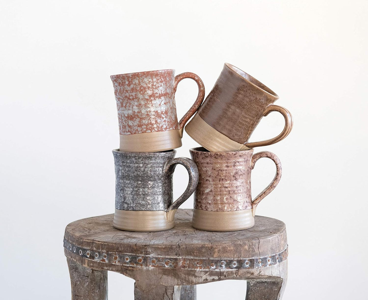 16 oz Stoneware Mug, Reactive Glaze, 4 Colors (each one will vary)