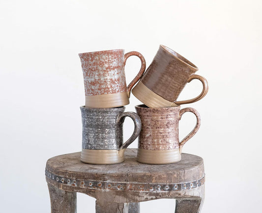16 oz Stoneware Mug, Reactive Glaze, 4 Colors (each one will vary)