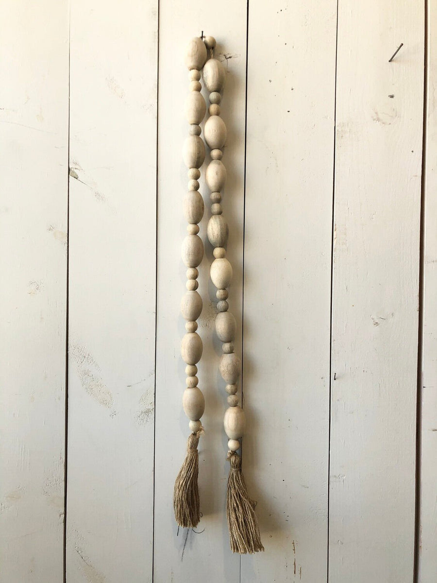 Mango Wood Farmhouse Beads 60”L x 2” W