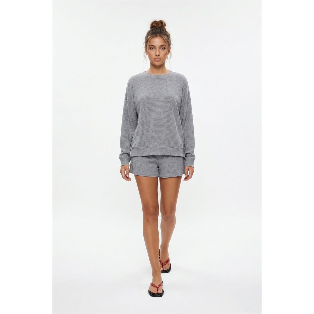 Charcoal Striped Set