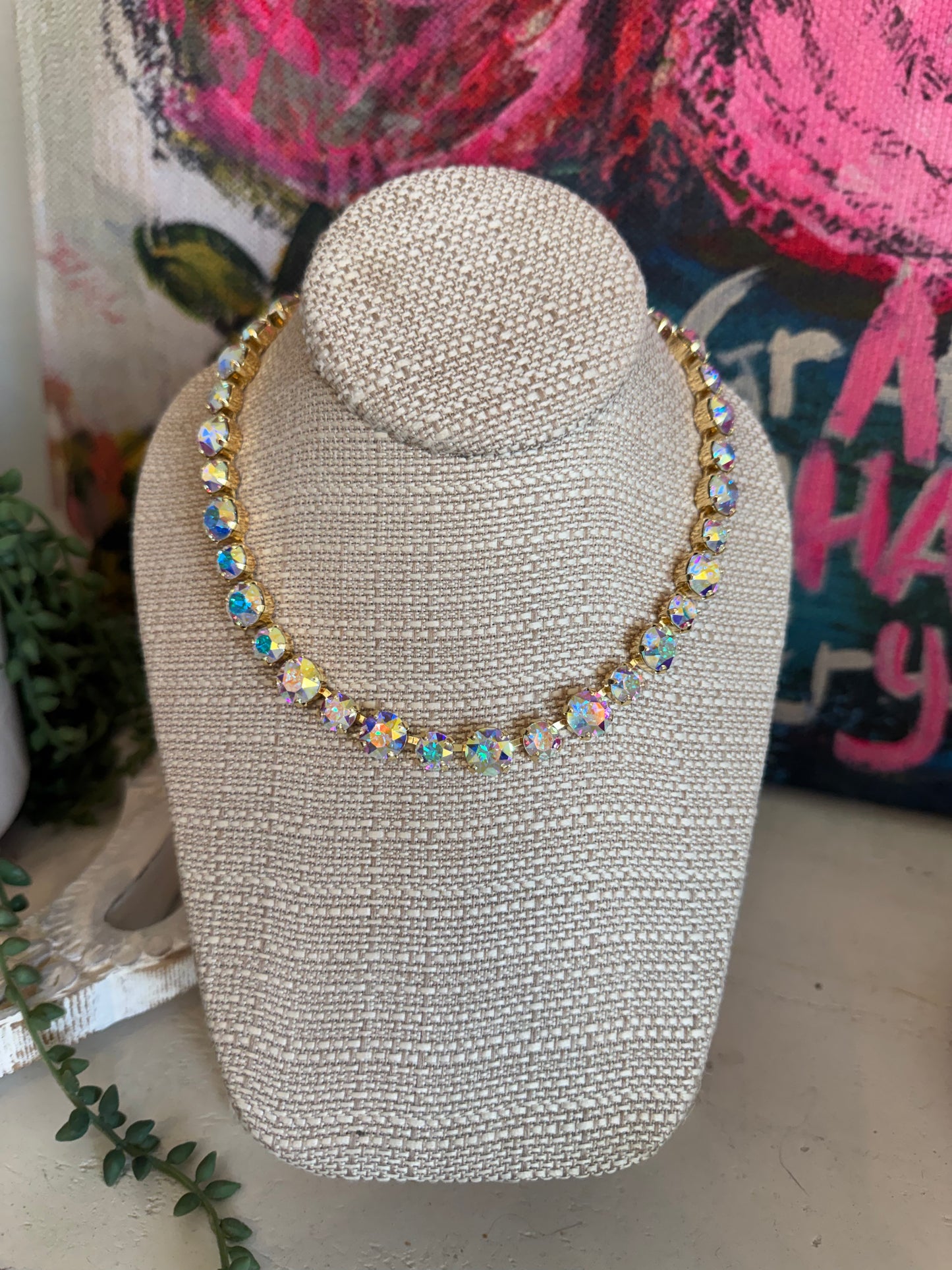Crystal Magnetic Clasp Necklace