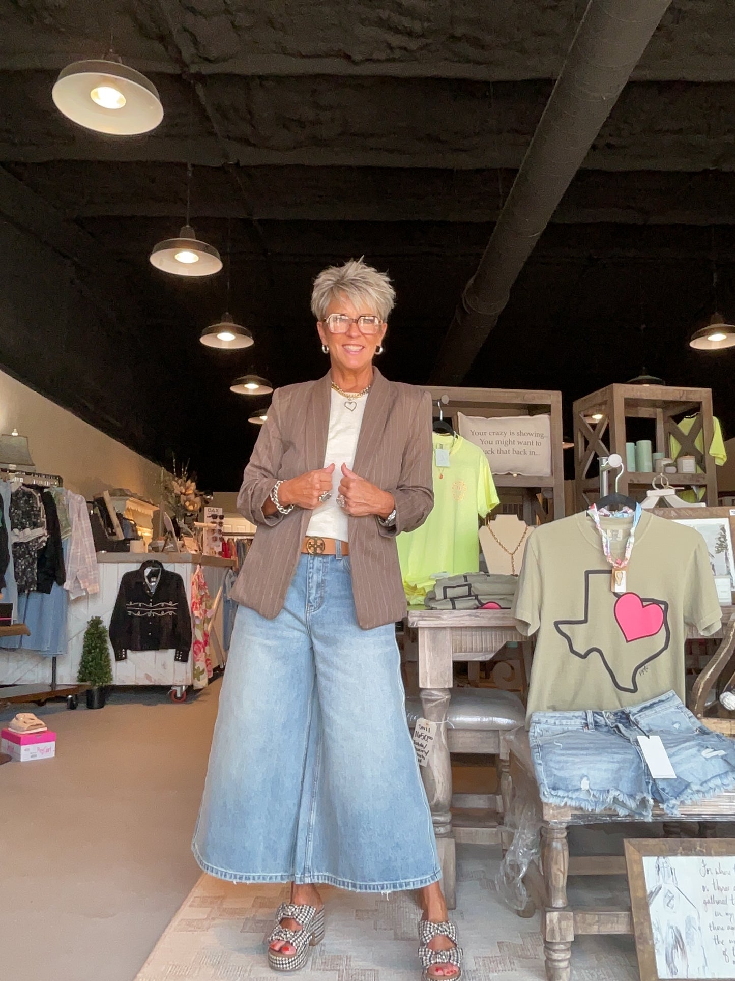 EE19 Denim Wide Leg Culottes