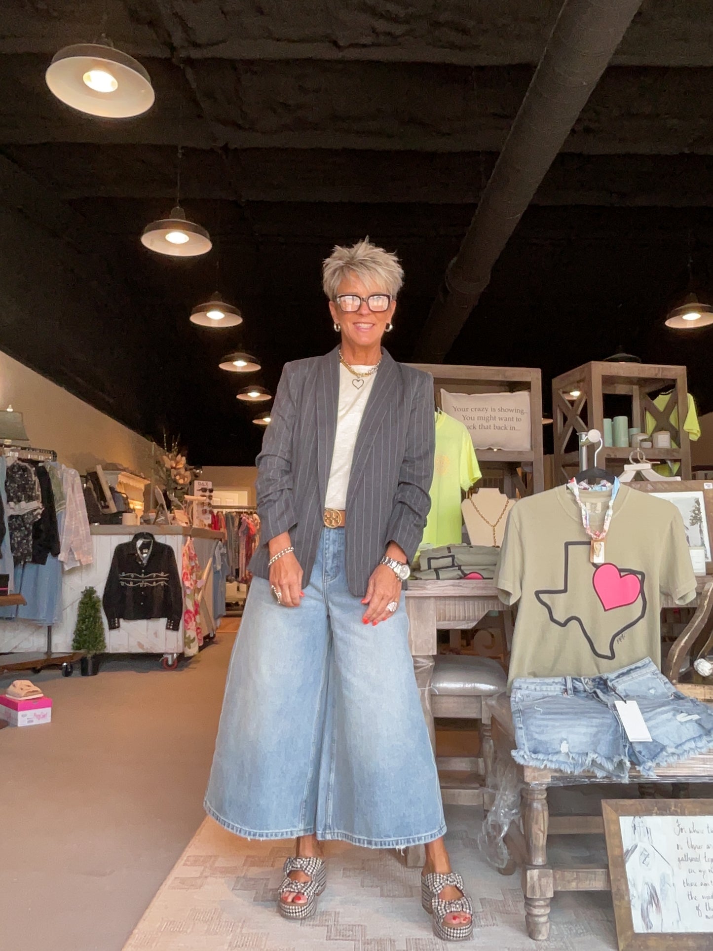 EE19 Denim Wide Leg Culottes