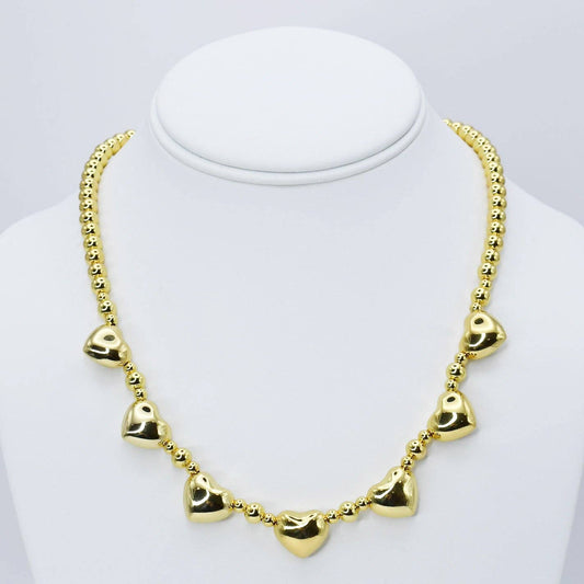 Hearts and Beads Necklace