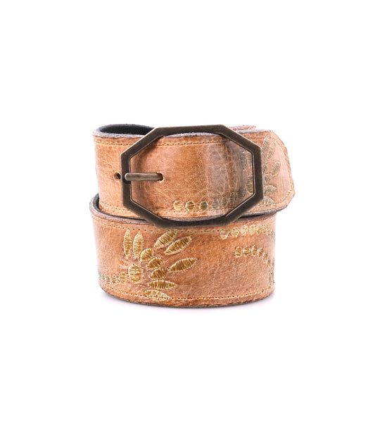 Mohawk Belt in Tan Rustic White