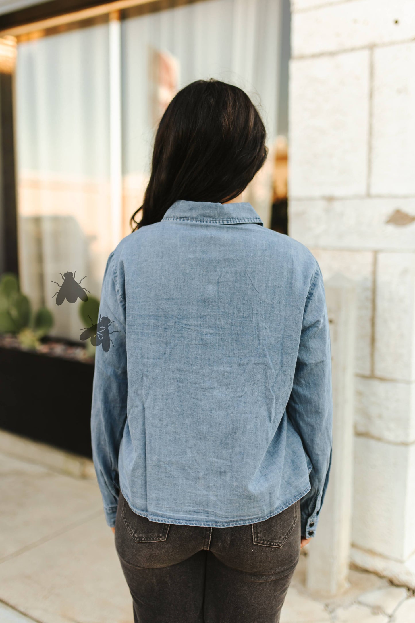 Call it Classic Lightweight Pintuck Denim Shirt