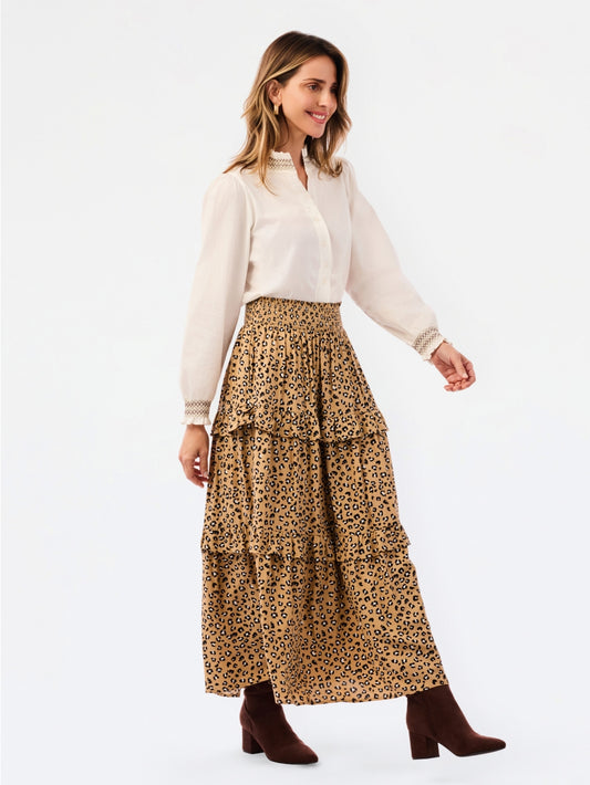 Mary Square Leopard Skirt