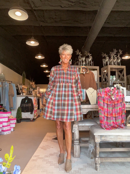 Plaid Flannel Dress