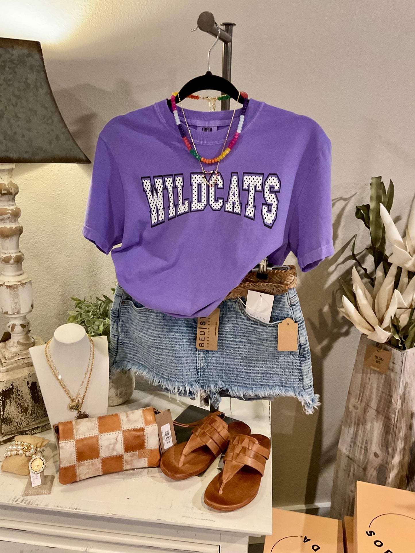 Polka Dot Wildcats Comfort Colors Tee