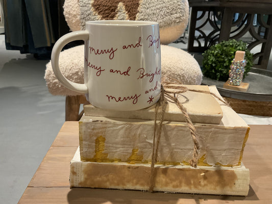 Holiday Stoneware Mug with Holiday Sayings