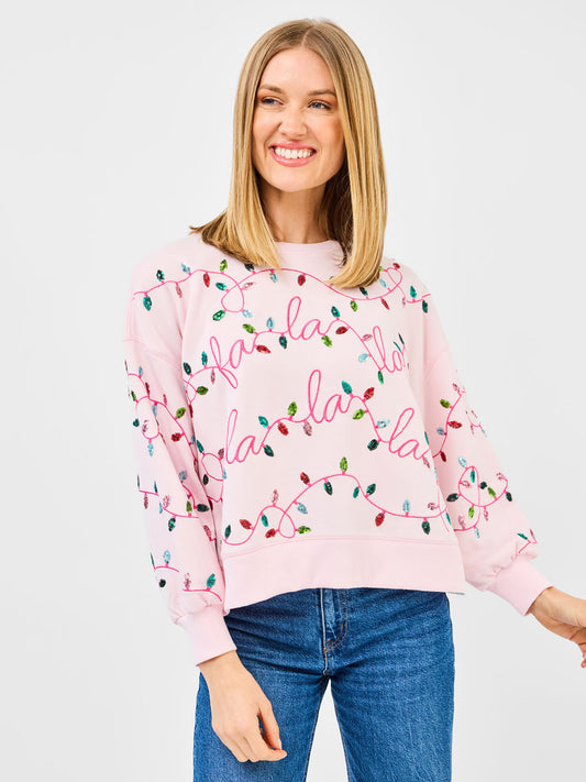 Millie Sweatshirt Fa La La Lights by Mary Square