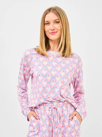 Mary Square Women's Annie Pants Set | Santa Baby Bows