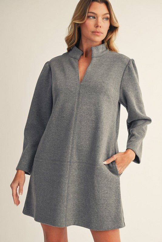 Grey Wool Dress