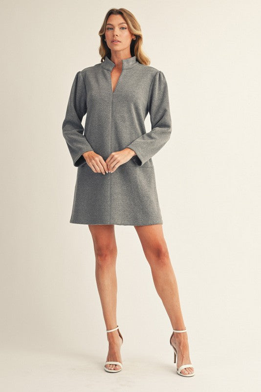 Grey Wool Dress