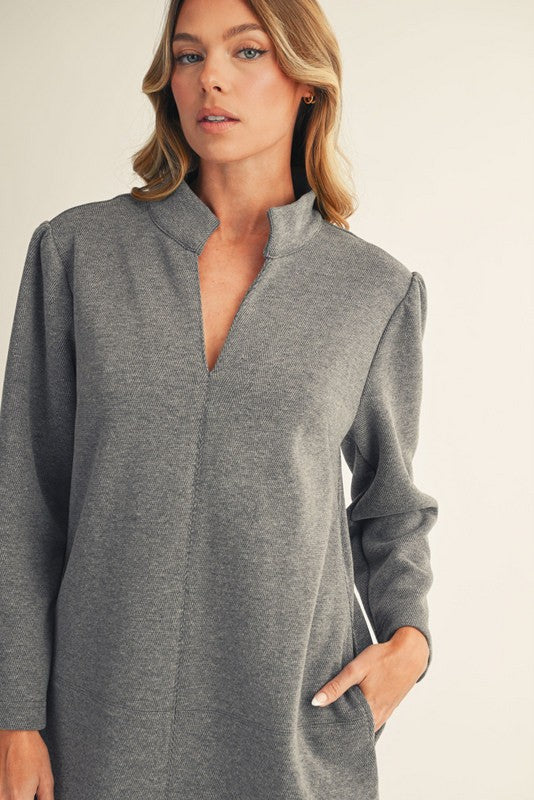 Grey Wool Dress