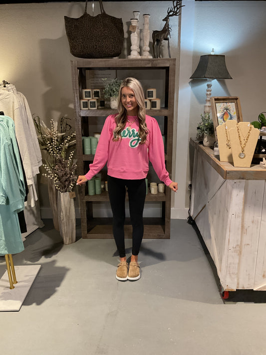 Kelly Sweatshirt Merry Pink by Mary Square