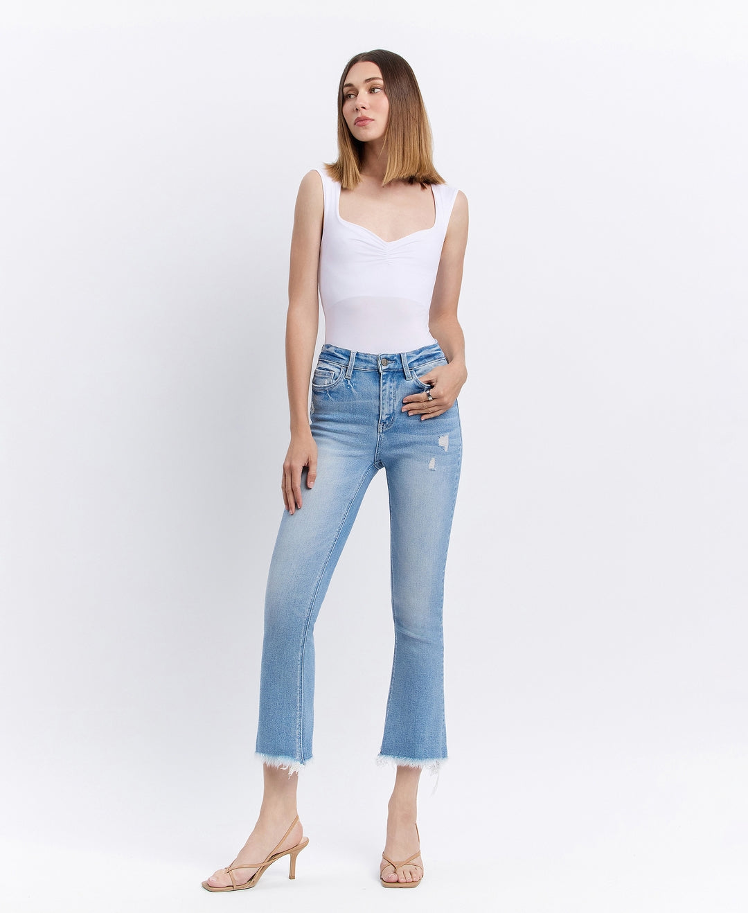High Rise Kick Flare Jeans
