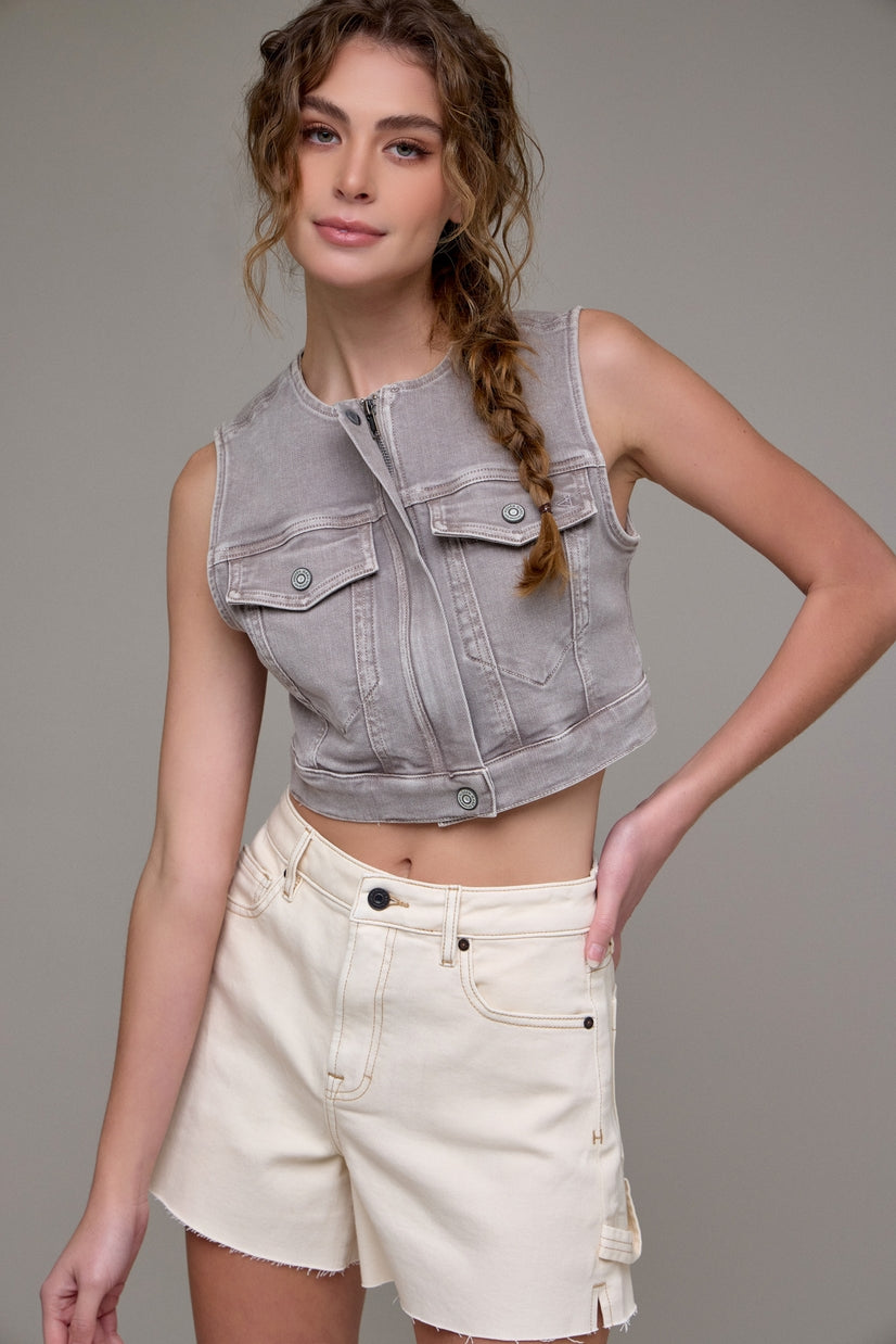 Ecru Wash Carpenter A Line Shorts