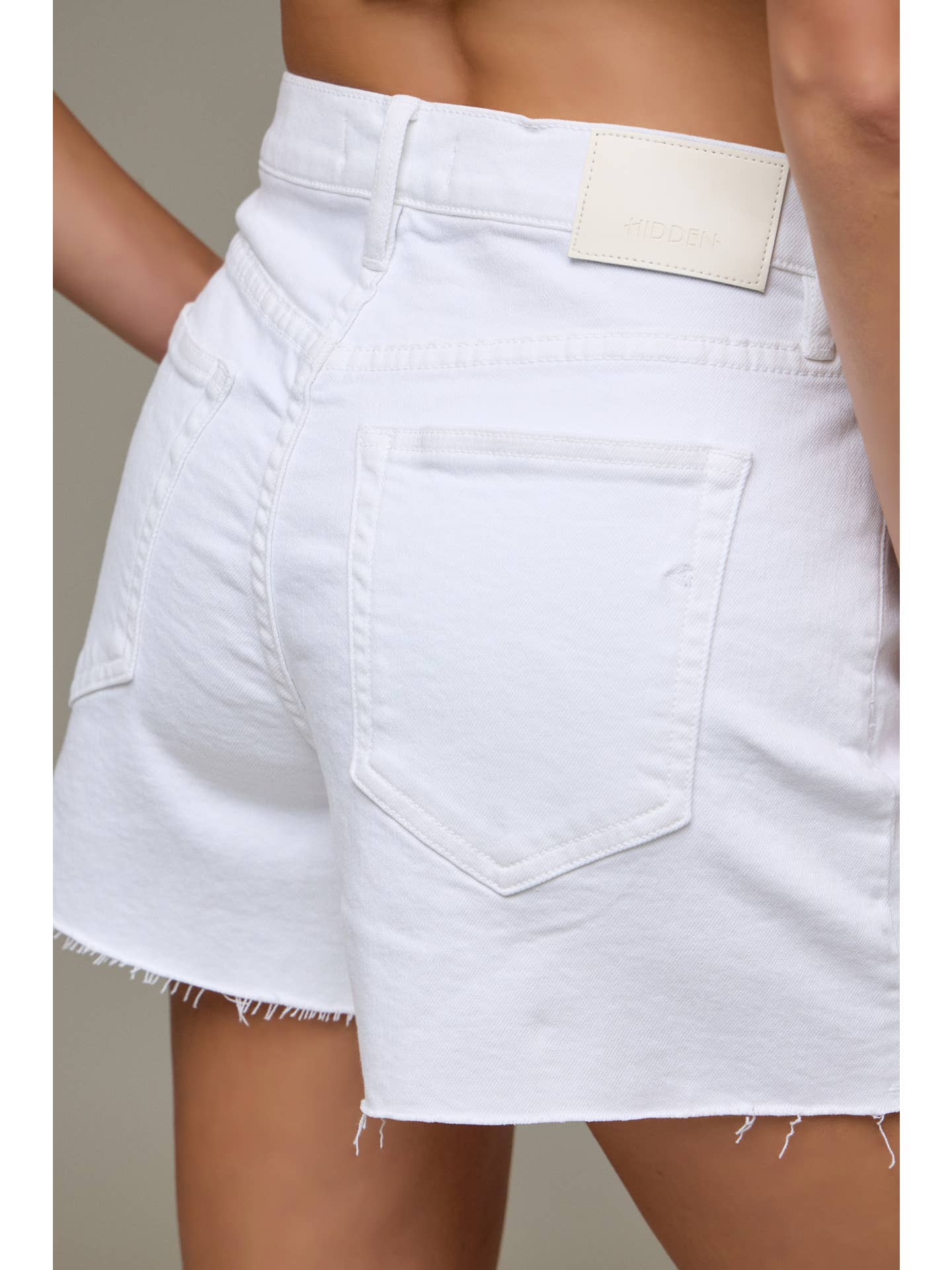 White 4” Inseam A Line Shorts