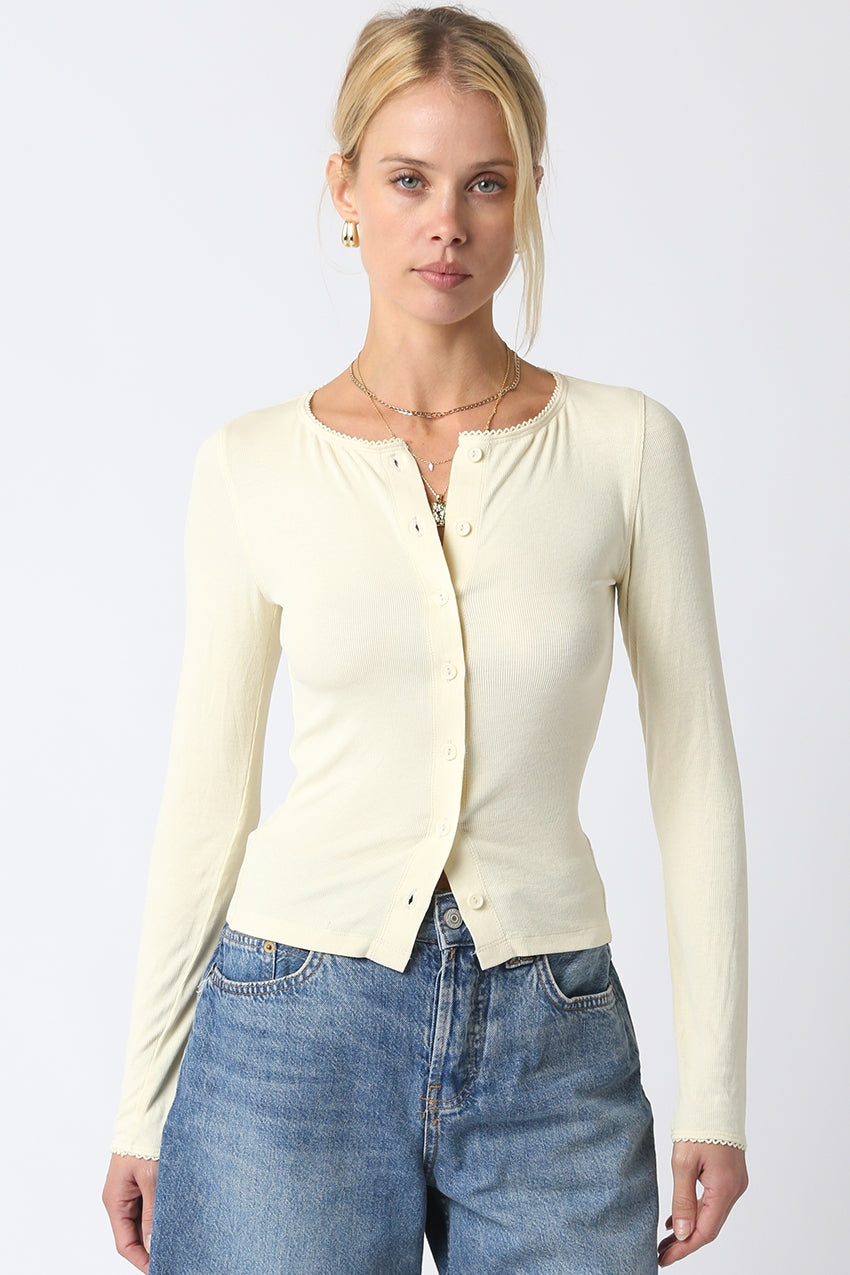 Rowan Button Top in French Vanilla