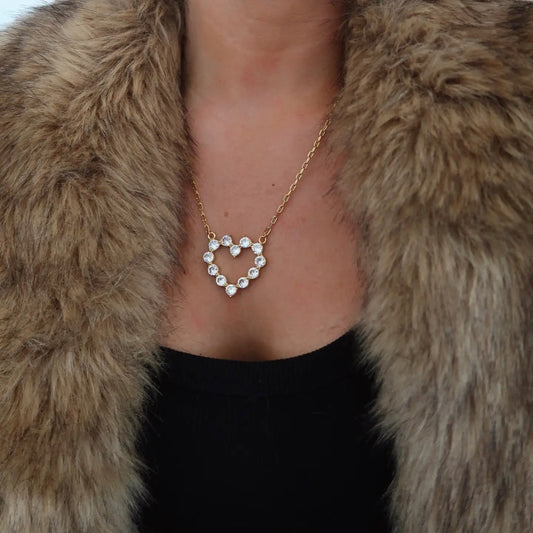 Large Diamond Heart Necklace
