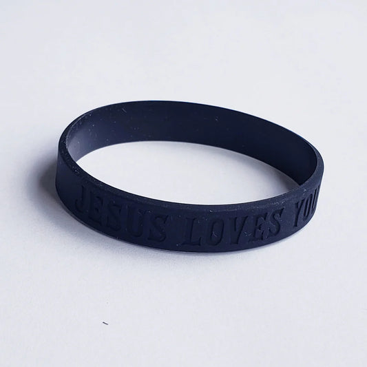 Jesus Loves you Rubber Bracelets