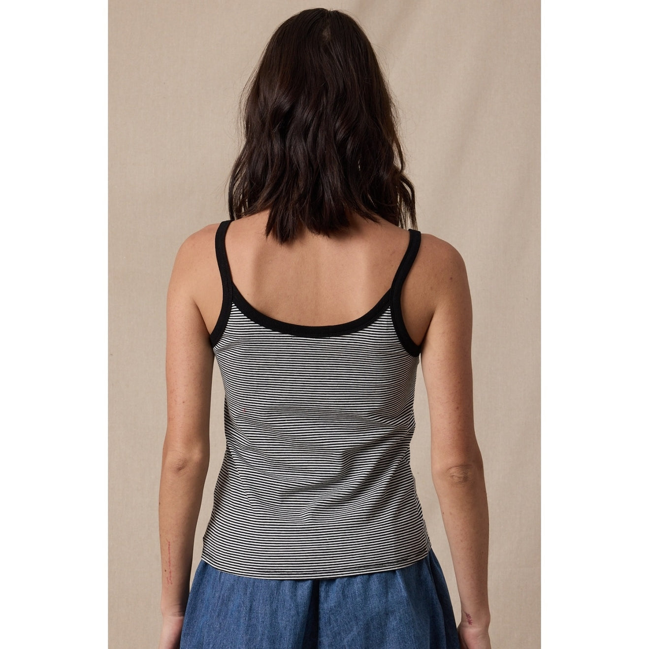 Black Striped Tank Top