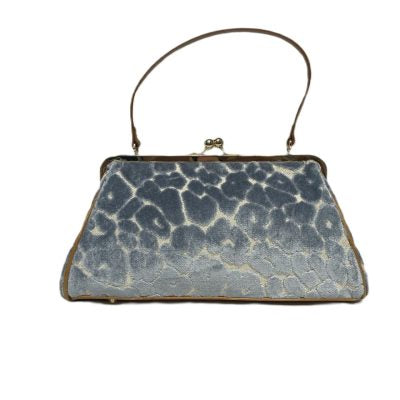 Glenda Gies Jackie Bag in Baby Blue Chenille Cheetah
