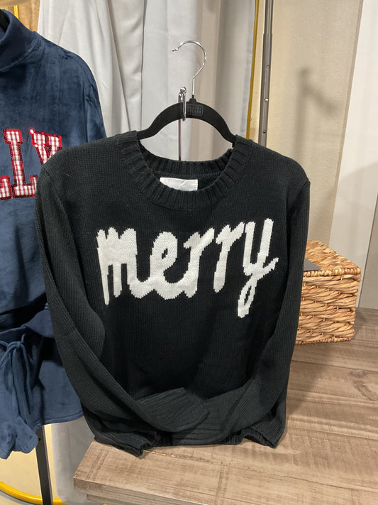 Black Merry Sweater