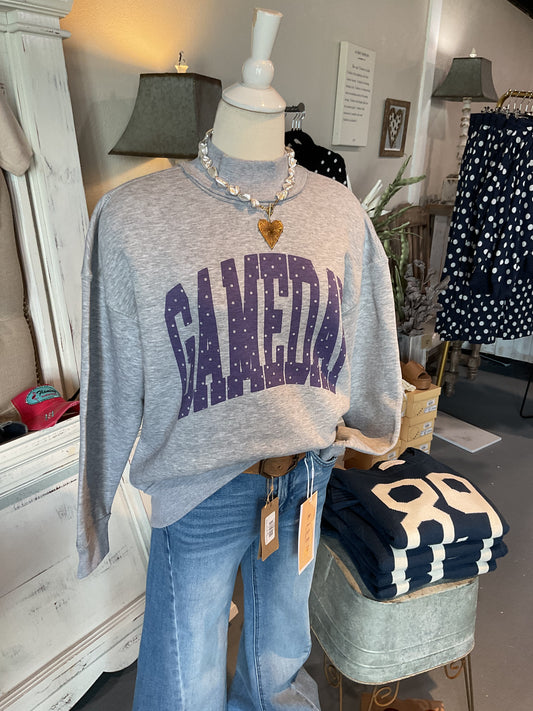 Polka Dot Gameday Mockneck