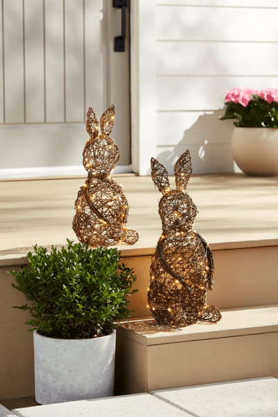 Woven LED Bunny sitters small