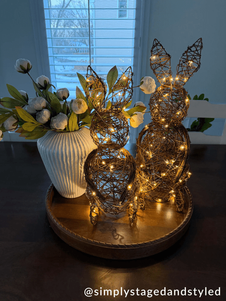 Woven LED Bunny sitters small