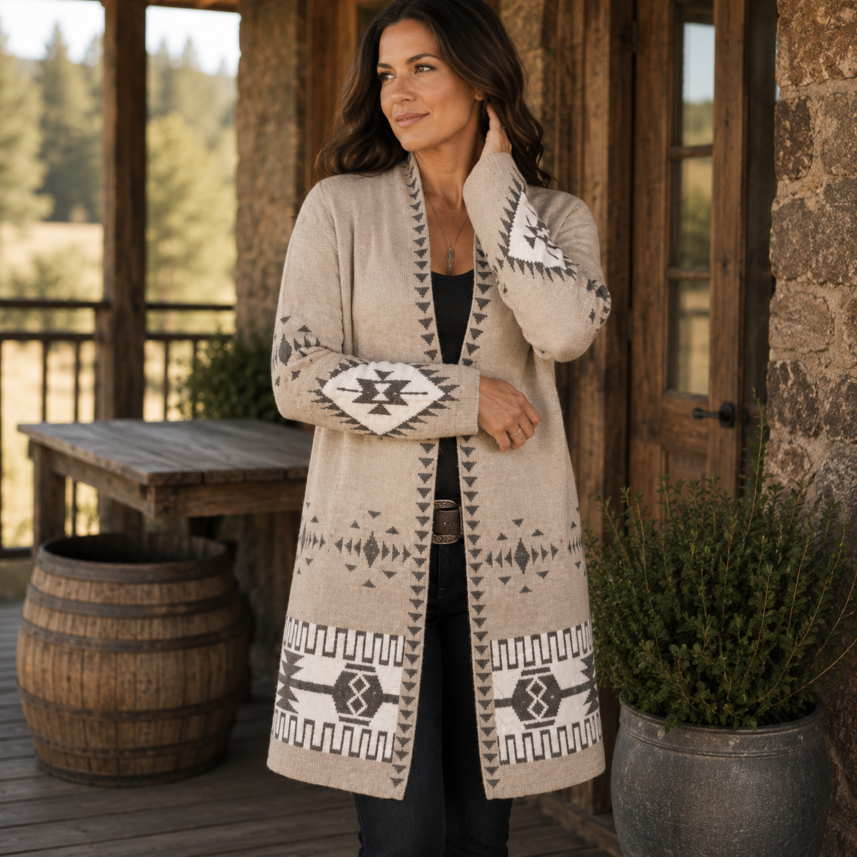 Venario Monika Ultra-Soft Southwestern Cardigan