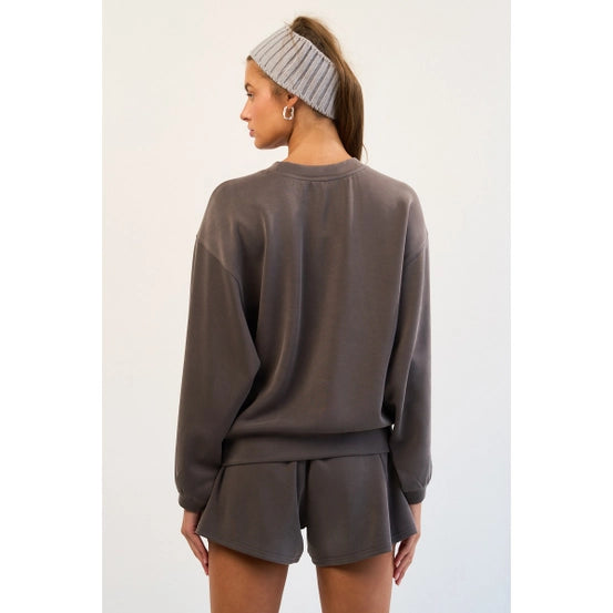 Buttery Soft Modal Blend Sweatshirt & Shorts Set